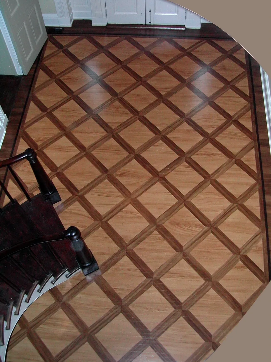 Interior view of floor tiles
